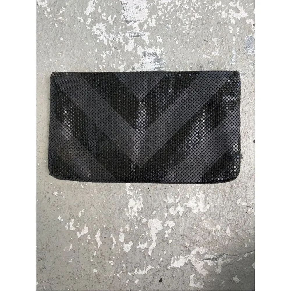 White and Davis vintage Chevron pattern clutch